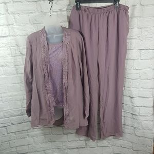 3 Piece Lace Pant Set